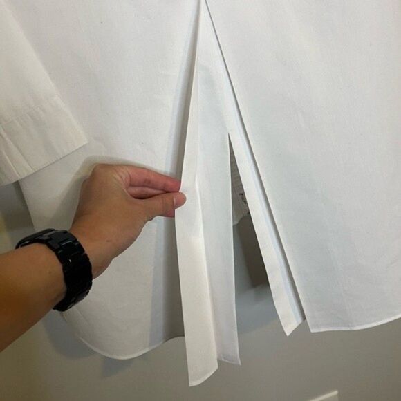 Zac & Rachel White Button Down Collared Top Size Small - Picture 7 of 8